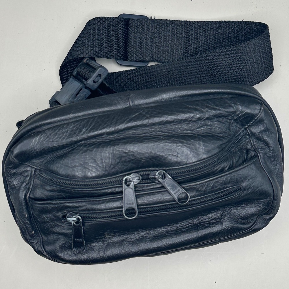 Coronado Leather Stealth Pac Fanny Pack Mens  Black Tactical CCW Waist Bag USA